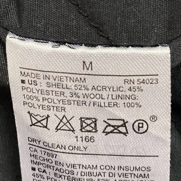 Old Navy Pea Coat Men's Medium Gray Wool Blend Military Coat Jacket Peacoat - Picture 7 of 14